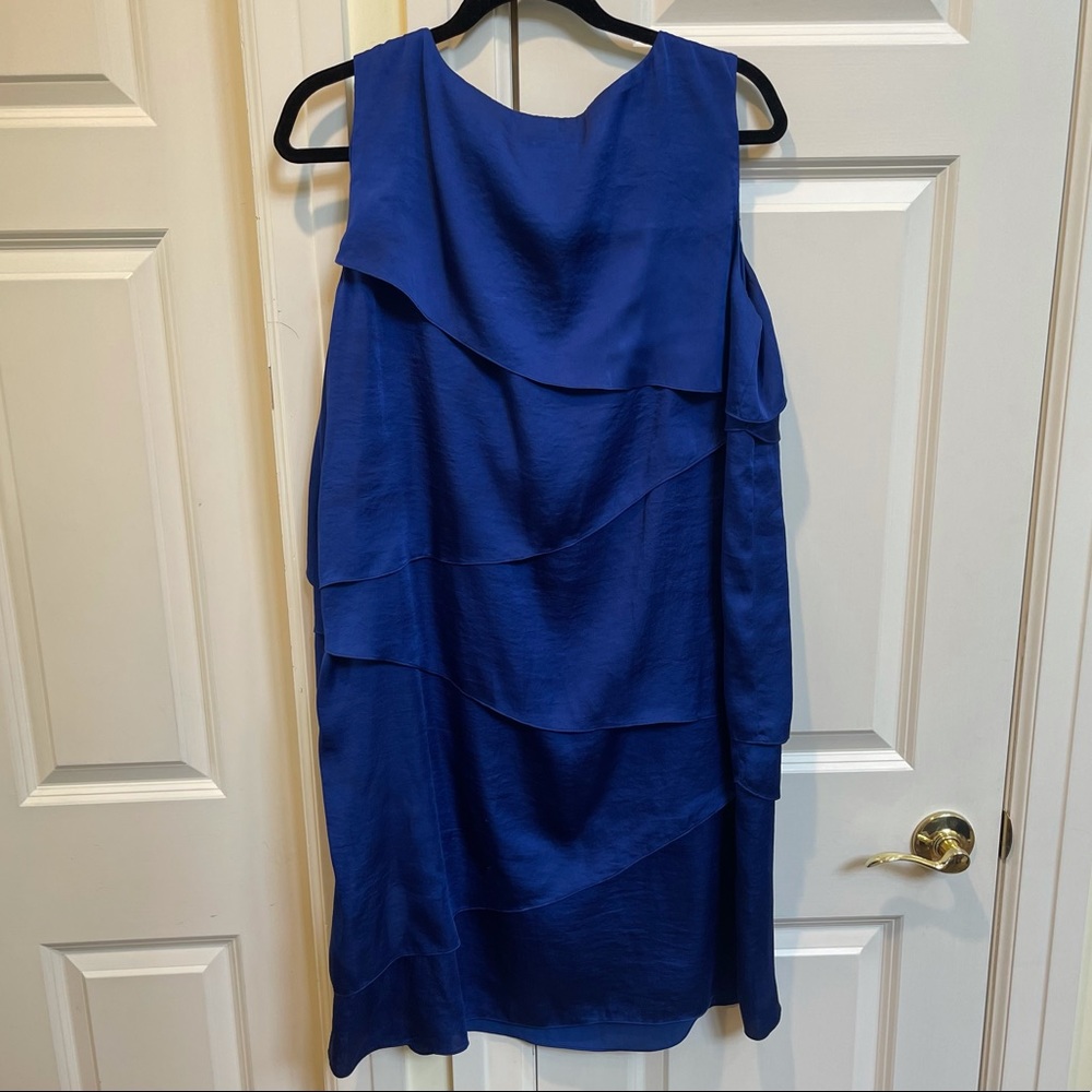 Vince Camuto Blue Silky Tiered Dress - Picture 6 of 6